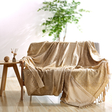全盖沙发巾 沙发毯 外贸新品 特惠  纯色系列百搭米白款 原单床毯