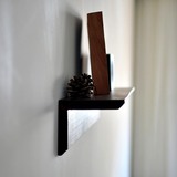 【L板】实木墙上置物架壁挂玄关搁板收纳装饰架创意简约|创木工房