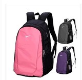 正品耐克双肩包男女背包NIKE旅行包气垫电脑包中学生书包粉紫黑色