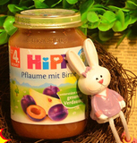德国进口HIPP一段西梅梨子水果泥 四个月以上婴儿辅食 4395