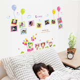 可爱宝宝照片墙贴纸相框贴儿童房床头女孩卧室装饰品相片墙上贴画