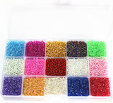 民族特色手工艺品 diy材料包 必备配件 多彩超闪15色特价米珠套盒