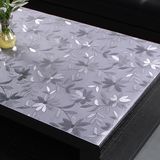 一次性桌布 塑料餐桌布透明软质玻璃 磨砂茶几垫塑料桌布印花台布