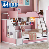 高低床子母床双层床上下铺组合梯柜床儿童床男孩女孩卧室套房家具