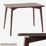 完美造型方桌白橡餐桌橡木实木北欧家具创意日式长餐桌黑胡桃