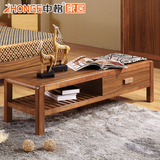 中格 中式现代简约家具 泰国橡胶木 实木储物柜 床尾凳6A003