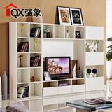 大容量简易电视柜高款现代简约组合电视柜背景墙组装小户型D-031