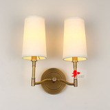 欧式铜灯全铜壁灯双头复古床头灯卧室客厅灯简约墙壁灯蜡烛装饰灯