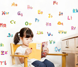 自粘英语26个英文字母贴卡通墙贴儿童房宝宝卧室幼儿园教室贴画