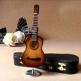 MUSIC BABY迷你乐器古典吉他模型16cm咖啡色吉他模型摆送男女朋友