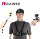 dazzne 小蚁相机gopro配件运动摄像机自拍杆手腕头带胸带穿戴套装
