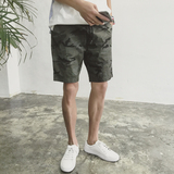 今及2016夏季男士迷彩五分裤韩版修身直筒裤军事风短裤工装潮裤子