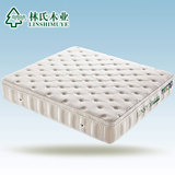 林氏木业独立袋装加厚弹簧床垫天然乳胶床垫1.8米双人席梦思CD020