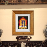 墙蛙高原荷塘画室 唐卡掐丝画 十相自在 来自青藏高原的装饰画