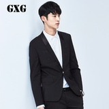 GXG男装 男士西装外套 斯文修身黑色单粒扣西服外套#51101409