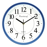 正品天盛餐厅钟表进口机芯卧室静音办公室教室挂钟12英寸旅馆时钟