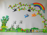 幼儿园教室墙面布置环境布置主题墙材料用品*eva多彩蝴蝶组合图