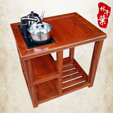 黄花梨电磁炉茶几 仿古中式红木家具 实木茶桌茶台 茶水柜 边几