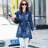 女子春装秋季中长款外套修身新款通勤常规韩版女风衣女孩衣服潮。