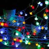 灯串灯圣诞节日装饰灯串室内LED彩灯带玫瑰花霓虹灯包邮彩灯闪