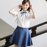 新款日韩学生装水手服班服校服套装JK制服百褶裙英伦学院风短裙
