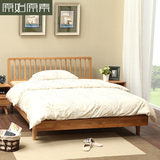 原始原素纯全实木床双人床1.5米白橡木家具纯实木卧室家具儿童床