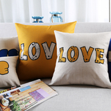 松果屋 简约LOVE字母沙发抱枕 客厅装饰摆设靠垫靠枕