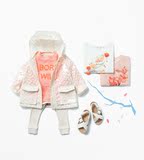 鱼趣多多专柜代购2015春季新款Zara正品婴儿女宝宝花朵透明雨衣