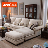 SM尚美 沙发 布艺沙发 美式乡村转角沙发组合 简约客厅软体家具