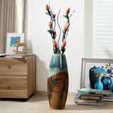 欧式陶瓷落地大花瓶富贵竹 现代时尚水培花器客厅家居装饰品摆件