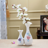 欧式家居装饰品墙柜酒柜摆件陶瓷迷你小花瓶清新客厅摆设创意工艺