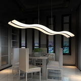 餐厅吊灯led现代简约长方形灯具 时尚创意个性灯饰后现代三头灯