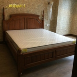 美式乡村全实木床欧式床1.5米1.8米纯实木原木婚床双人床3109