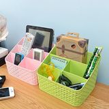 【天天特价】遥控器 镂空分格塑料桌面收纳盒 分类化妆盒5格收纳