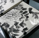 帛彩堂中国风布艺中式棉麻高密度海绵餐椅沙发垫办公四季坐垫地垫