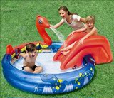 新款儿童玩具充气喷水池家庭婴幼儿戏水池加厚滑梯洗澡游泳池