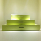 新中式软装现代简约摆件样板房绿色木质带扣漆器长方形装饰品盒子