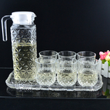 玻璃水杯套装水杯家用凉水壶结婚杯子水具套装创意茶杯家用大容量