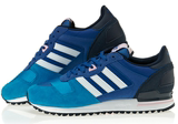 韩国代购Adidas/三叶草ZX 700 W FA女子跑步耐磨轻便运动鞋 蓝色