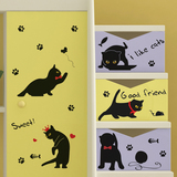 可爱卡通小猫创意卧室墙贴宿舍墙画冰箱装饰贴画墙上墙面墙壁贴纸