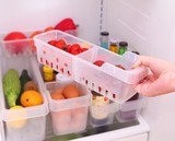 创意长方形可拆卸分类冰箱水果收纳盒多功能抽屉整理盒塑料