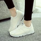 春季女鞋低帮黑白色中学生休闲鞋韩版运动鞋女士小白鞋厚底跑步鞋