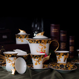 15头骨瓷咖啡具 咖啡杯碟套装结婚送礼 下午茶 创意杯碟壶套装