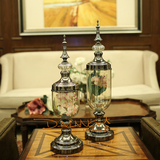 欧式家居饰品现代工艺创意玻璃花瓶客厅电视柜摆件样板房软装饰品