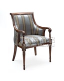 欧式实木扶手椅书椅\时尚造型椅\影楼艺术家具\美式做旧家具