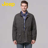 JEEP吉普专柜正品男装立领大码中长款风衣夹克秋冬外套JW11WJ020