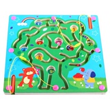 磁性环形迷宫木制木质早教益智力儿童走珠走球玩具宝宝2-3-5-6岁