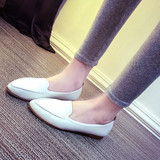 2015韩版女式新款尖头平底套脚单鞋 夏季浅口舒适个性低帮淑女鞋