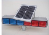 双面LED太阳能6个红蓝爆闪灯 施工灯 太阳能警示灯 公路闪灯