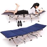 单人可折叠床垫折叠床加宽便携折叠椅加固午睡办公室金属钢午休床